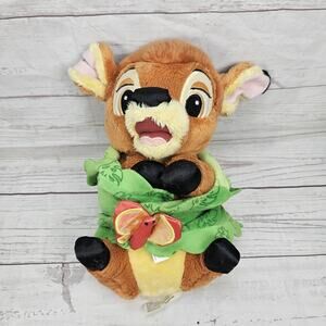 Disney Parks Babies Bambi Baby Plush with Blanket Pouch 10" Toy